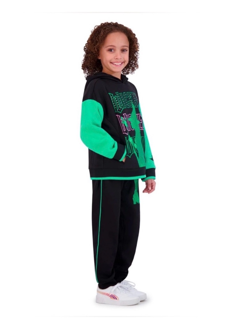 WIcked Kids Black and Green Hoodie & Jogger Matching Set